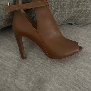 Michael Kors Brown Peep-Toe Heels